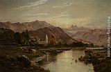 Famous Wales Paintings - Vale of Llangollen North Wales